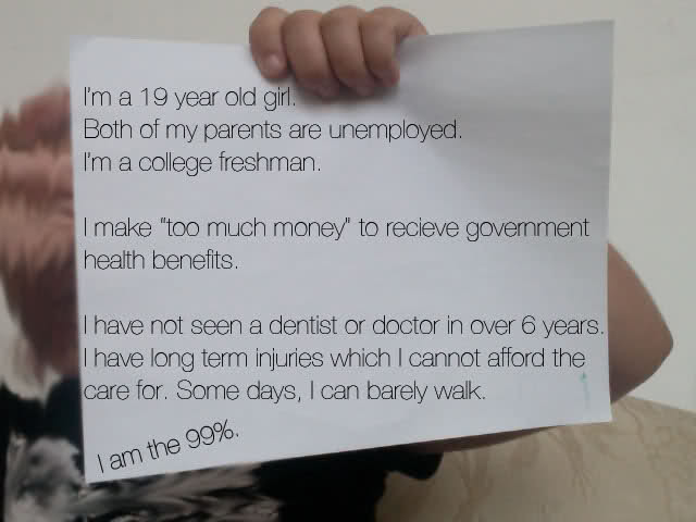 jteliczan:  Secrets of the 99%  I am the 99% So are you. 