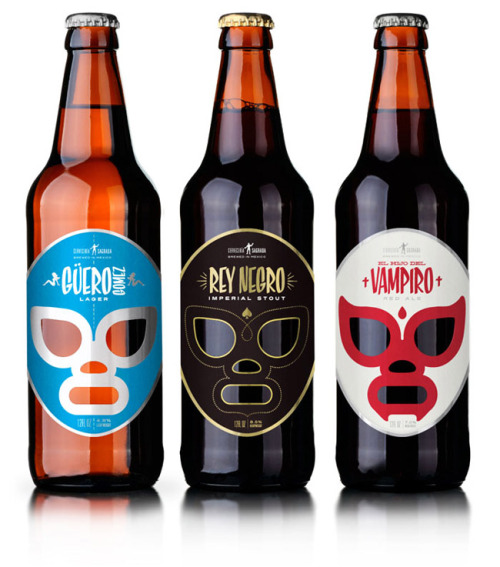tonicovodka:  Cervecería Sagrada - Etiquetas de luchadores 