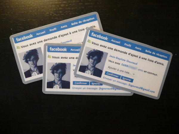 Facebook ‘Friend Request’ Business Cards