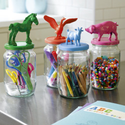 Truebluemeandyou:  Diy Animal Toppers For Jars. Insturctions (But Really All You