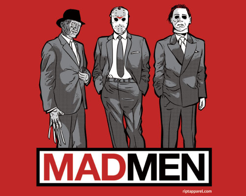 riptapparel:  Madmen by Nik Holmes - Wednesday October 5, 2011Printed   design  available on mens & womens graphic tees, back print hoodies,   kids  and toddlers size tees, and onesies. Buy today only at   riptapparel.com 