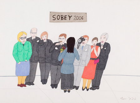“ Annie Pootoogook Sobey Awards 2006 Courtesy the artist and John and Joyce Price
Annie Pootoogook took the Canadian art world by storm when she arrived on the scene with her drawings of daily life in Cape Dorset. Her current solo show at the Agnes...