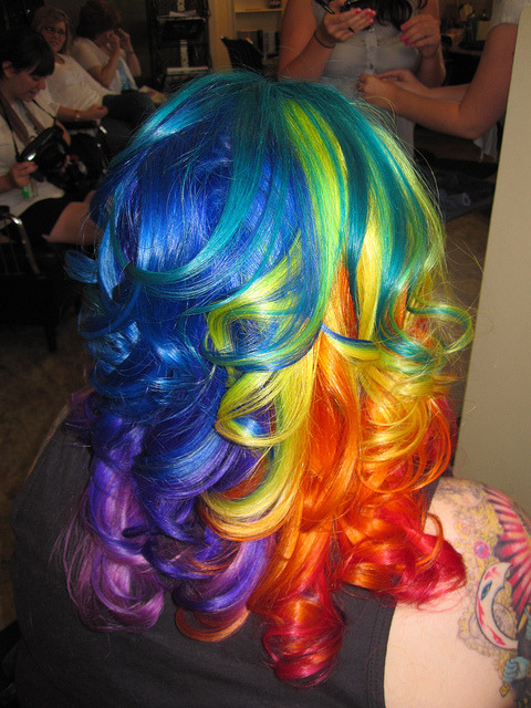 archimedesa:  Rainbow Hair! by HairByNoel on Flickr. 