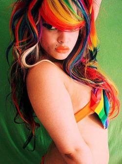 archimedesa:  rainbow hair by AlexandraMetalClown