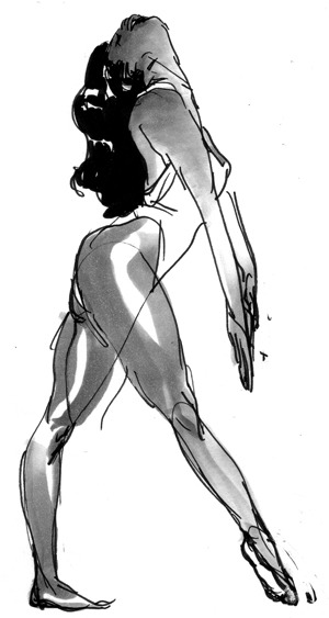 More drawings for my Dance Zine for APE, adult photos