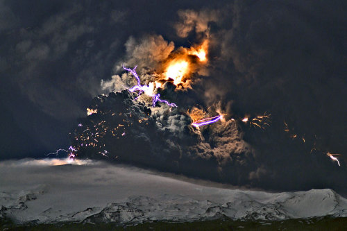 XXX decimalsanddollars:  Thunderstorm in a volcano photo