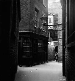 liquidnight:  Marcel Bovis Ye Old Mitre Tavern Hatton Garden, London, April 1947 From the Trip to England series [From the Réunion des Musées Nationaux] 