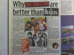 lucyandmaggiemae:  corazonblanco:  aneta89x:  deathbydiamondsandpearlsss:  I can’t even.  Is this a joke?  “The Beatles might have produce a few alright songs”    who the fuck are one direction, anyway… oh, right. don’t care. 