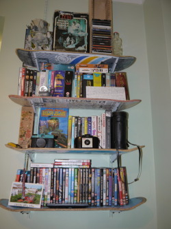 fuckyeahmk1s:  volkspirate-jim:  This is our shelving. I need to make some more soon.  thats pretty funny bc i have the same thing in my living room. ill post a photo