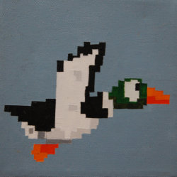 curattor:  Duck Hunt - by Sean Martin acrylic