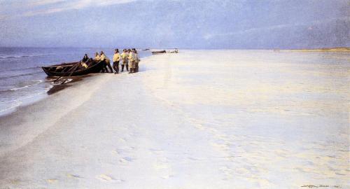 cavetocanvas:
“ Fishermen on the Beach at Skagen - Peder Severin Krøyer, 1891
”