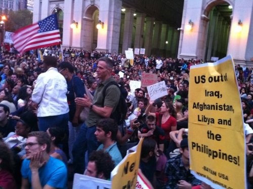 fuckyeahmarxismleninism:
“ New York City: Wall Street protesters and labor allies occupy 1 Police Plaza, Sept. 30, 2011.
Photo by Christina Marie Sabio Hilo
”