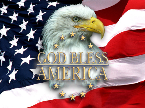 foreheadtittaes:  I always see people using those ‘God Bless America’ eagle graphics