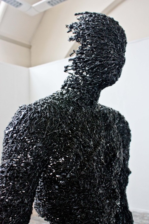 violent-buddhist:  Thai artist Rook Floro    My sculpture/performance piece is inspired by Carl Jung’s psychological theory about the shadow. It concerns with the repressed ideas, weakness, and desires of oneself that the conscious mind refuses to