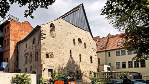 The Erfurt Synagogue in Erfurt, Germany, was built c. 1100. It is thought to be the oldest synagogue