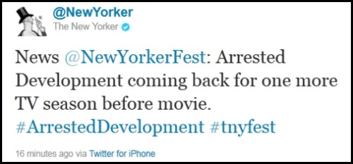 suddenlyflying:thedailywhat:Breaking Arrested Development News of the Day: Arrested Development crea