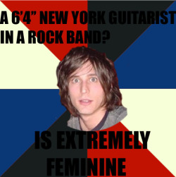 thosefuckingleatherjackets:  i present you with nick valensi meme. enjoy. run with it. the background is the colors of his blazer. 