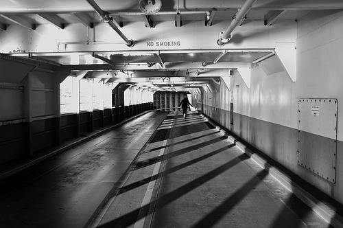 Inside an Empty Ferry