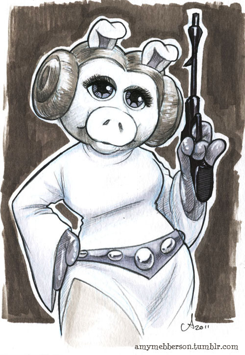 amymebberson:  Piggy Organa. #NYCC commission 