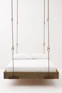 marrypotter:  Barnwood hanging bed from Anthropologie