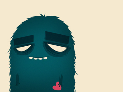 (via Dribbble - LoveMonster Wallpaper by Artcore)