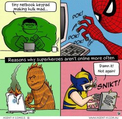 themusingsofarestlessmind:  Why superheroes aren’t online very often ?? 