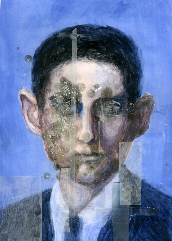 johannes-schebler:  Person im Spiegel - November 2008 - 29,7 x 21 cm 