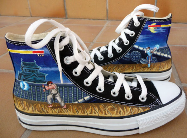 it8bit:  Custom Street Fighter Chucks - by Maya Plisetskaya Website || deviantART ||