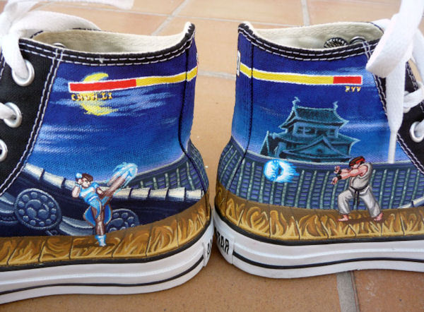 it8bit:  Custom Street Fighter Chucks - by Maya Plisetskaya Website || deviantART ||