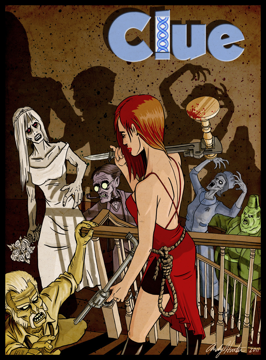 herochan:  Zombie / Clue mash-up - by Andy Hunter Created for Draw2d2 Scarlet Alice