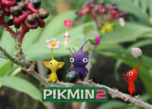 gameandgraphics:  Pikmin 1 & 2 japanese box art design and original art (Game Cube - 2001/2004). 