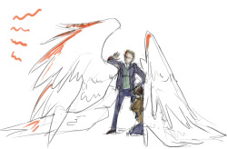 Shitty, shitty rough concept sketch for a Sam/Lucifer possibility