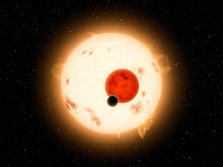  NASA discovers a world orbiting two stars.The