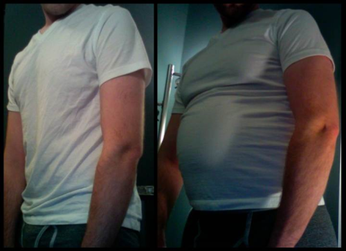 fatboydiet:  collegegainer12:  love that belly  I love seeing how much guys grow. 