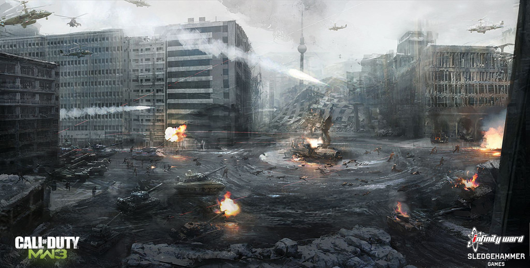 phokingrice:  thisgirlgames:  Seven pieces of Modern Warfare 3 concept art.  O.O