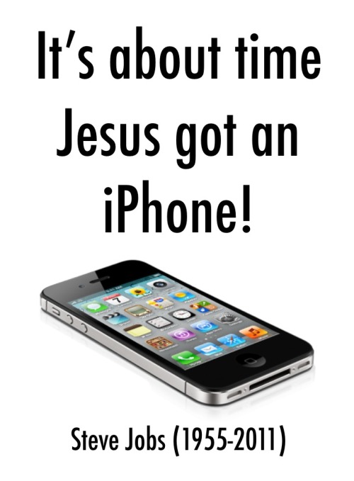 idiazsosa: It’s about time Jesus got an iPhone! By: readouts / idiazsosa@tumblr.com