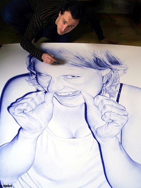  Ballpoint Pen artworks by Juan francisco casas. 