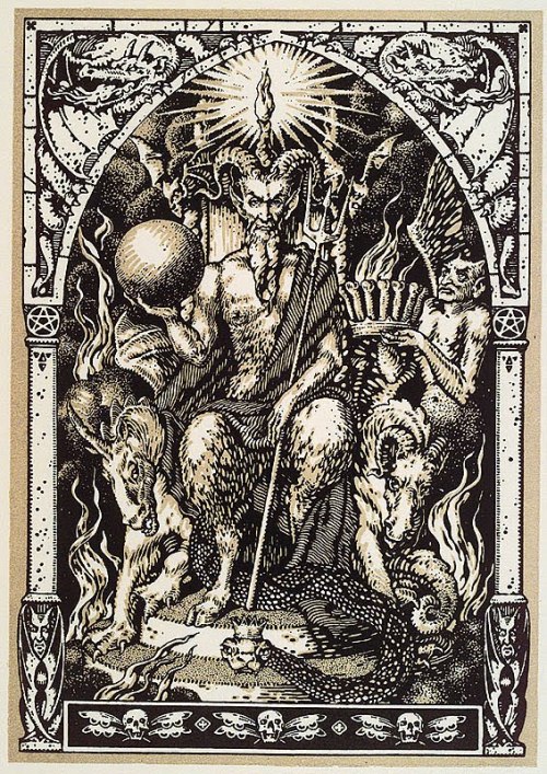Satan Presides at the Sabbat Attended by Demons in Human or Animal Shape - Bernard Zuber