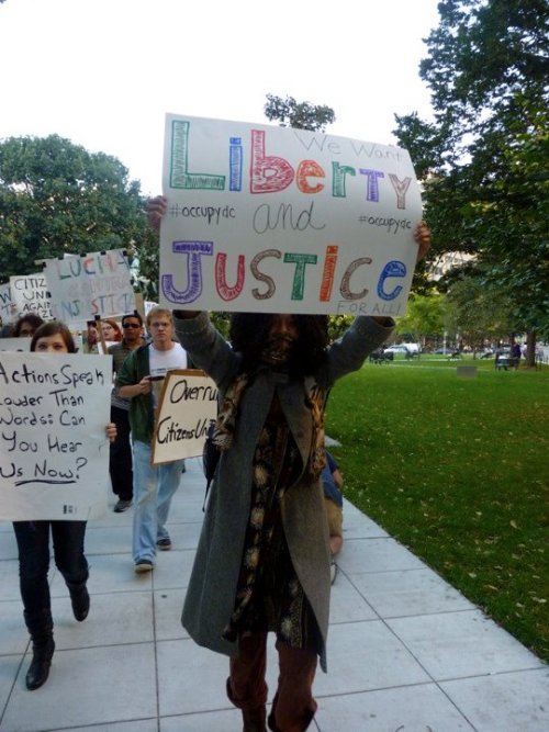 occupywashdc:Occupy DC - Day 5. March to Newseum. 1 of 2.