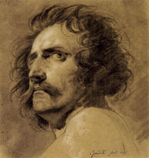 necspenecmetu:  Anne-Louis Girodet de Roussy-Trioson, Academic Study of a Male Head, 1817 