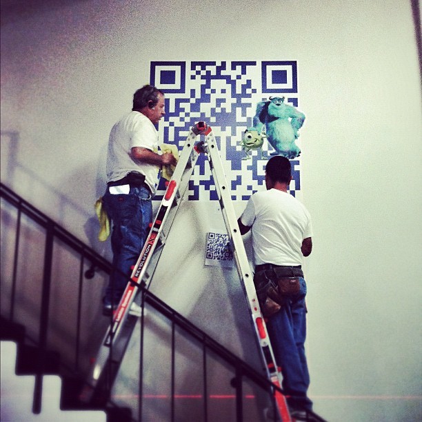 Disney Pixar QR coding at work (Taken with instagram)