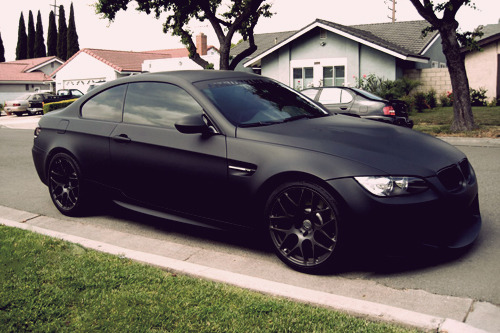 bl-ossomed:  matte black m3 OH MY GOD dream car tbh