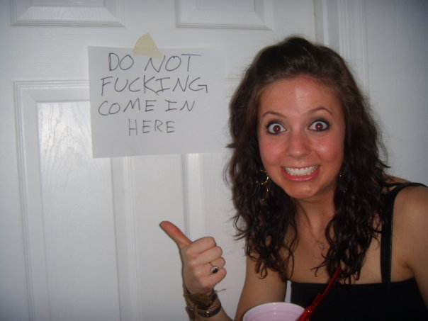 it might be even funnier if it said &lsquo;do not come in here - FUCKING&quot;,