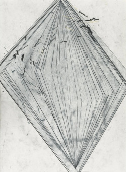 untitled (white diamond) pastel on paper by Mark Grotjahn, 2004