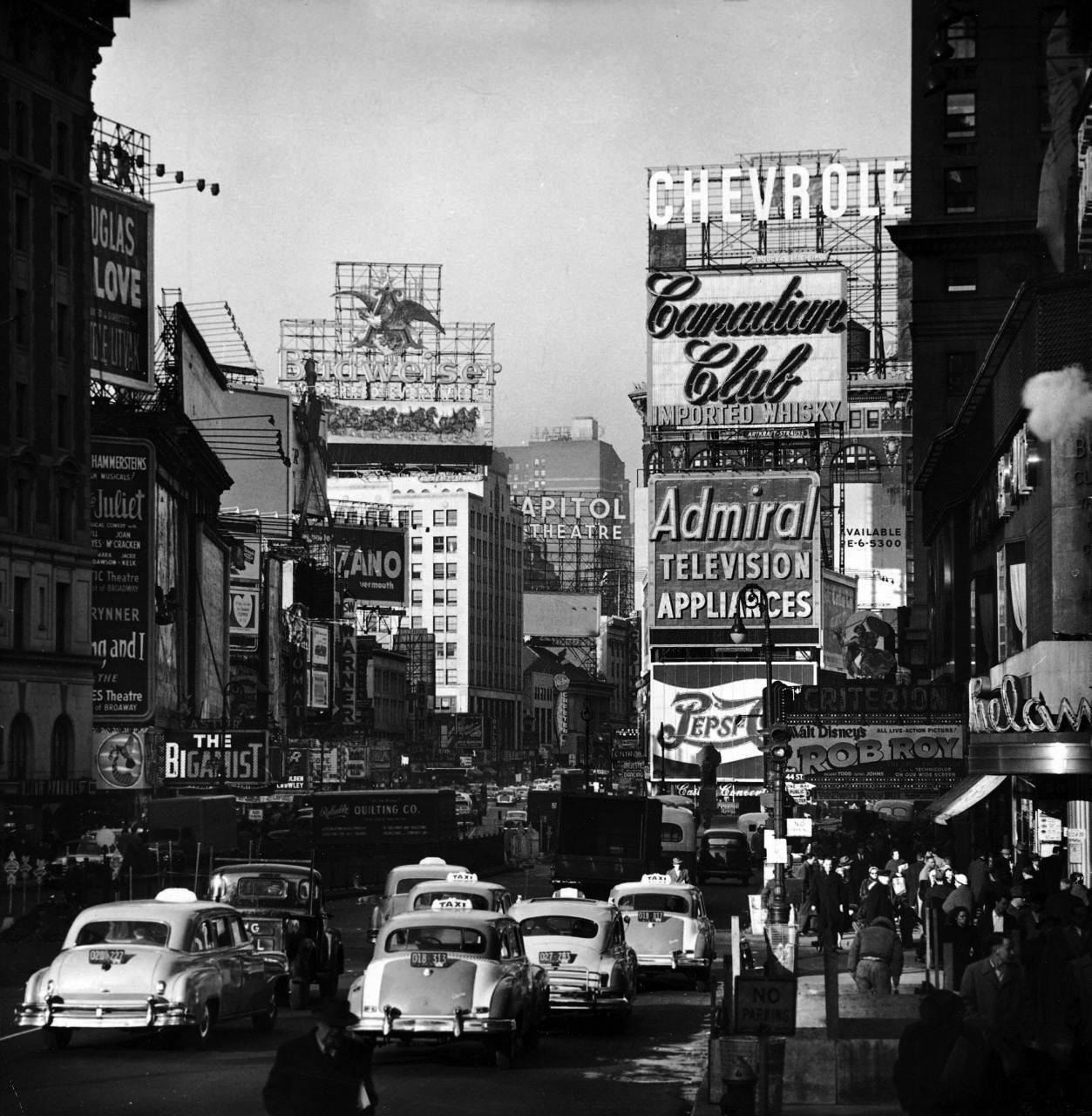 Traffic Congestion on Broadway Looking North photo by Andreas Feininger, 1954