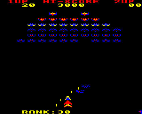 My favourite Acorn Electron game, Arcadians.  It was a clone-ish of Galaxian, and utterly addictive,