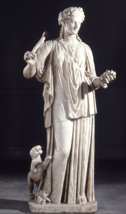 centuriespast: Marble statue of Ariadne or a Maenad. Roma Vecchia, Villa of Sette Bassi  Roman,