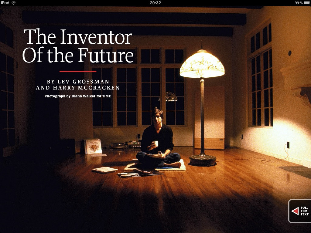 A young Steve Jobs in Times magazine.