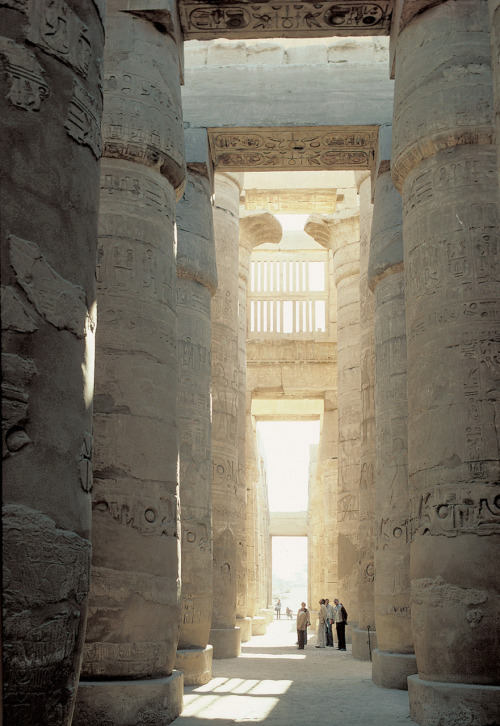 ayrang:Hypostyle Hall, Temple of Amen-Re at Karnak Egypt(Dynasty XIX, ca. 1290-1224 BC.)