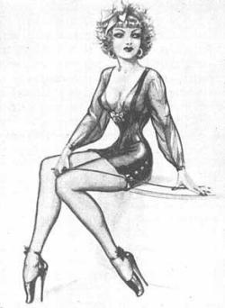 staciecd:  noonesnemesis:  John Willie  corsets make a woman have that hour glass shape 